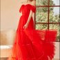 Red Off The Shoulder Prom Dress