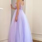 Purple Beading Tulle Prom Dress
