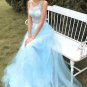 Blue Beading Tulle Prom Dress