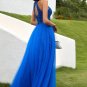 Royal Blue Tulle Prom Dress with Appliques