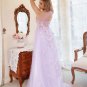 A Line One Shoulder Purple Plus Size Prom Dress with Appliques