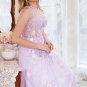 A Line One Shoulder Purple Plus Size Prom Dress with Appliques