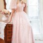 A Line Off the Shoulder Blush Plus Size Prom Dress with Embroidery