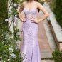 Sweetheart Neck Mermaid Long Purple Prom Dress With Appliques
