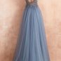 V-neck Slit Tulle Dress