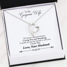 To My Gorgeous Wife Forever Pendant 18k Gold Finish or Stainless Steel 18" Neckl