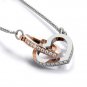 To My Daughter Together Forever Inseparable Love Pendant 18k Rose Gold Finish Ne
