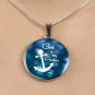 God Is My Anchor Circular Pendant Necklace