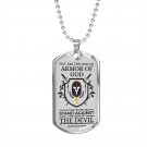 Whole Armor of God Scripture Jewelry Ephesians Necklace Stainless Steel or 18k G