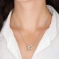 To My Wife God Blessed the Broken Road Inseparable Love Pendant 18k Rose Gold Fi