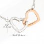 To My Wife God Blessed the Broken Road Inseparable Love Pendant 18k Rose Gold Fi