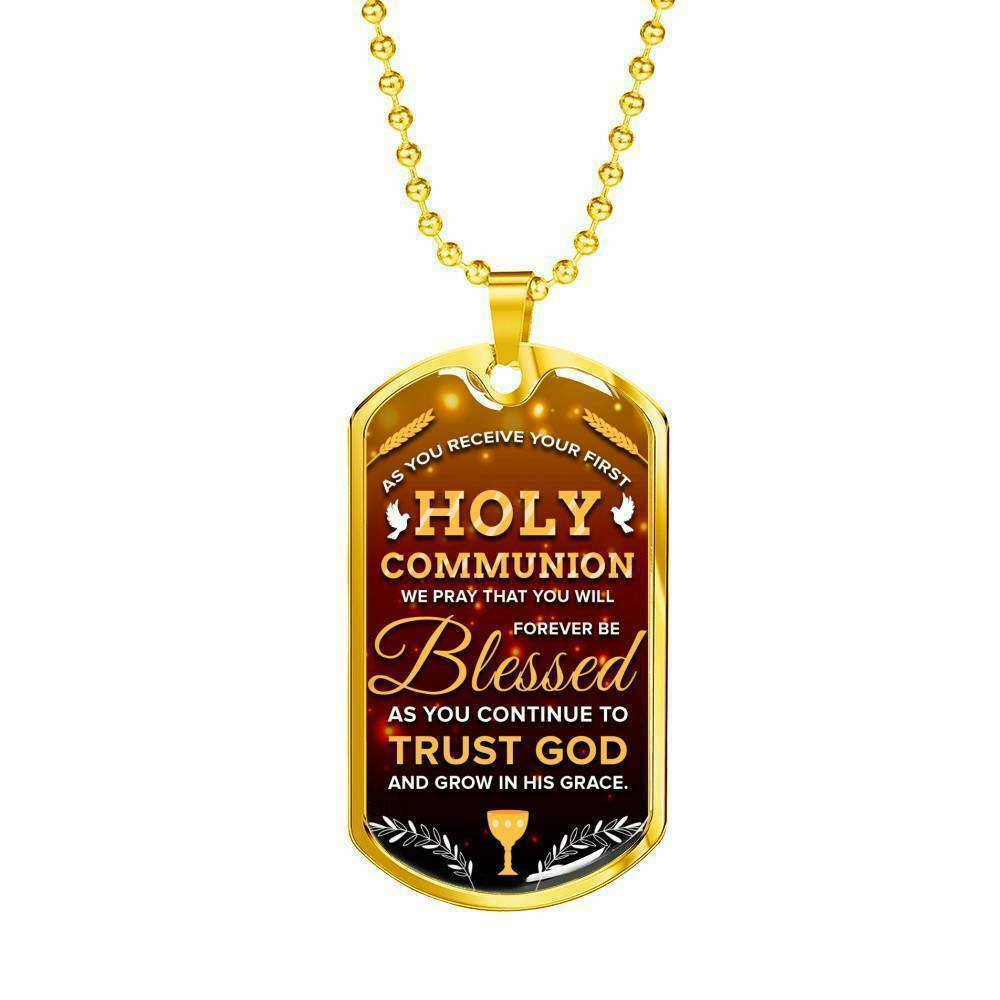 I Pray That I Will Forever Be Blessed Necklace Stainless Steel or 18k Gold Milit