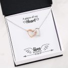 A Piece Of My Heart Lives In Heaven Remembrance Pendant 18k Rose Gold Finish Sur