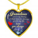 Grandma You're My Blessing Heart Necklace Pendant