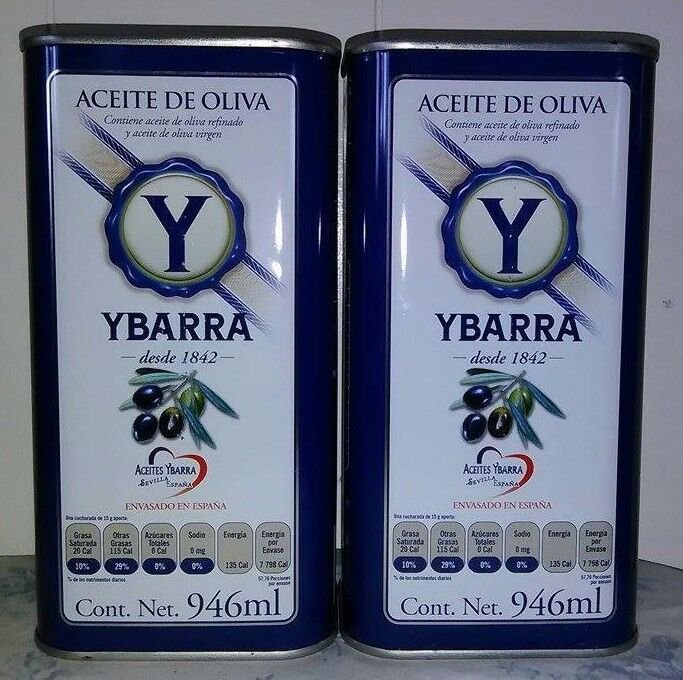 YBARRA 100 Pure Spanish Olive Oil 231 oz. Tin Container Quality