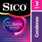 Sico~Latex Condoms~Mutual Climax~Box with 3 Pieces~Stimulation & Prolonging Sico~Latex Condoms~Mutual Climax~Box with 3 Pieces~Stimulation & Prolonging