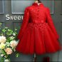Red Long sleeve gown
