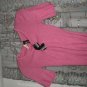 Pink strech deep V-Neck Lace up front