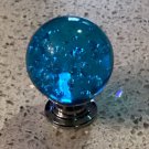 Blue Crystal Bubble Ball Glass Drawer Closet Cupboard Cabinet Pull Knob Handle