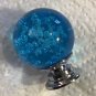 Blue Crystal Bubble Ball Glass Drawer Closet Cupboard Cabinet Pull Knob Handle