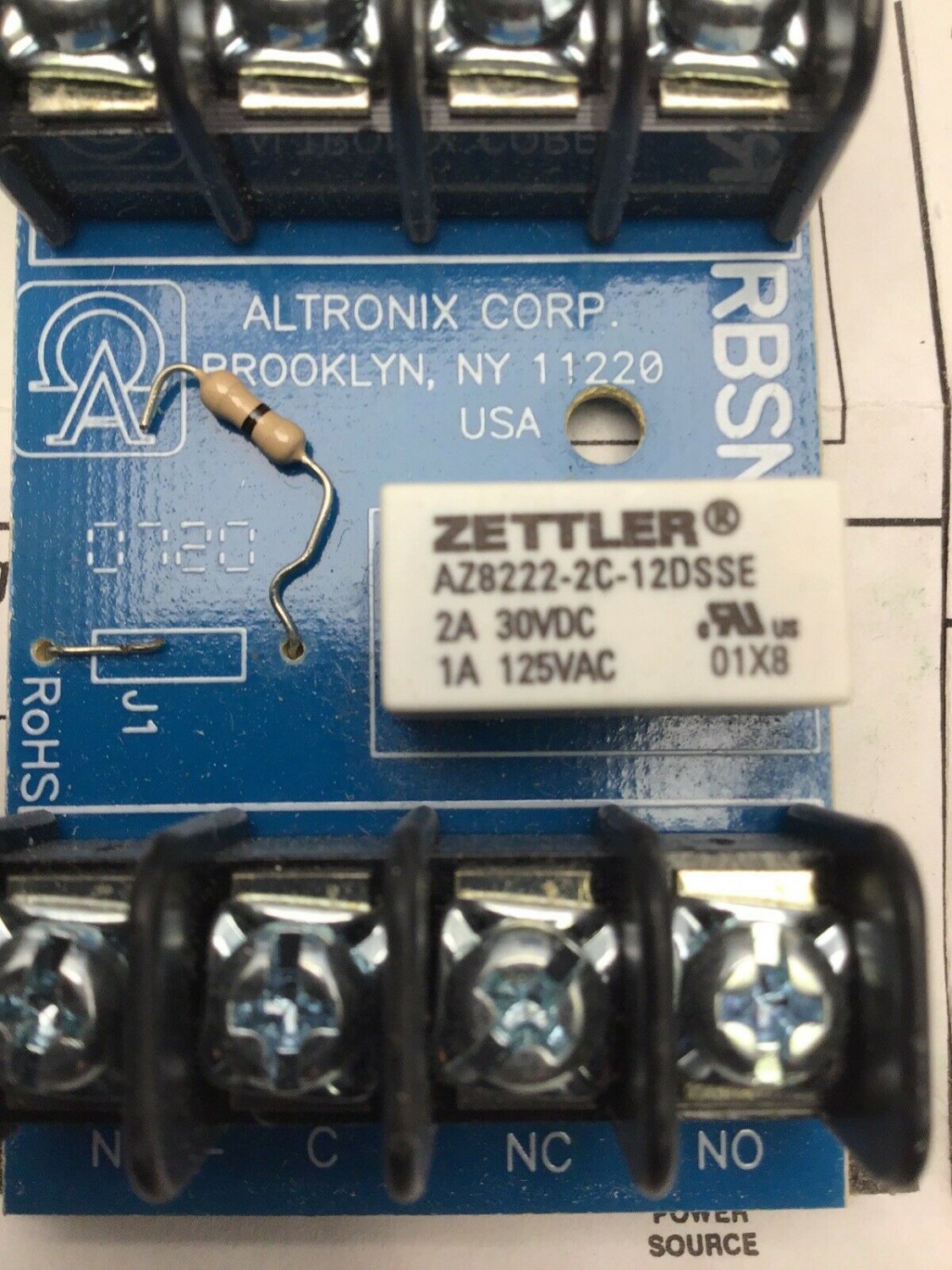 AltronixRBSNRelaymodule1224VDC DPDT contacts NEW Open Box