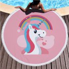 Microfiber Printed Round Beach Towels 150*150cm