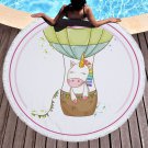 Round Bech Towels Microfiber Printed Beach Towels