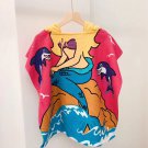 Microfiber Printed Kids Hooded Poncho Towels60*120cm