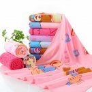 340GSM Microfiber Brush Side Printed Bath Towels