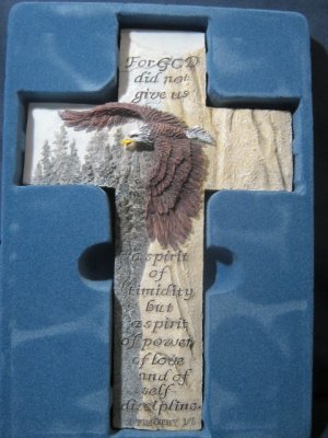 Cross Bless-Us Collection Eagle 2Tim 1:7 10x6.75in  #004964