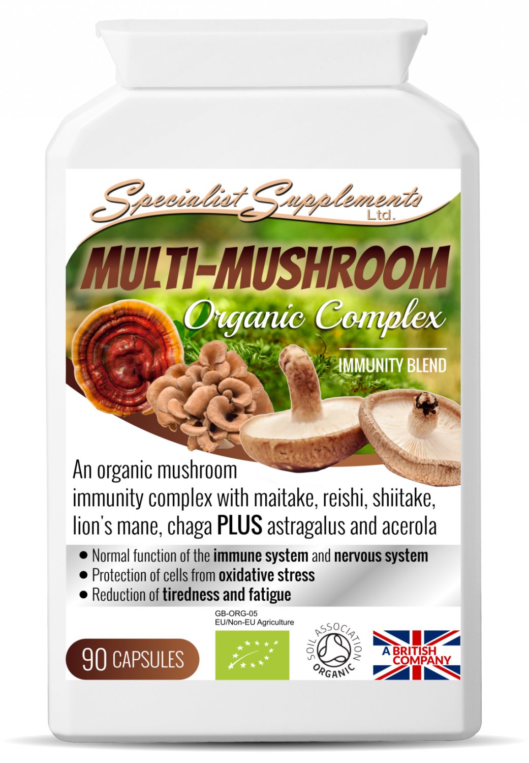 Multimushroom organic blend capsules