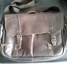 Samsonite Brown Leather Flapover Messenger Briefcase Business Case Bag