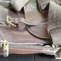 Samsonite Brown Leather Flapover Messenger Briefcase Business Case Bag
