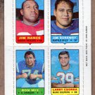 RON MIX - JIM NANCE - LARRY CSONKA - JIM DUNAWAY  1969 TOPPS 4 IN 1 NO# - (1)