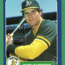 JOSE CANSECO 1986 FLEER UPDATE #5 ROOKIE CARD  - OAKLAND ATHLETICS