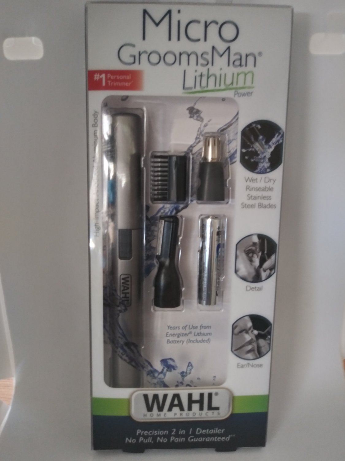 Wahl Lithium Micro Groomsman Men S Personal Ear Nose Brow Trimmer