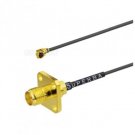 IPX /U.fl Jack female right angle to RP SMA female 4 holes Flange mount 1.13mm cable for wifi Drone