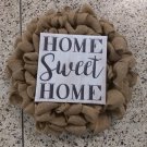 Home Sweet Home Burlap Wreath