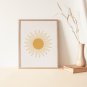 Sun Burst Print, Sun Print, Sun Burst Wall Art, Modern Wall Decor