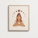 Yoga Woman Art, Female Line Art,Modern Wall Decor