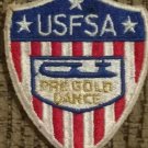 USFSA Figure Skating - Pre-Gold Dance - 1970s embroidered sew on patch