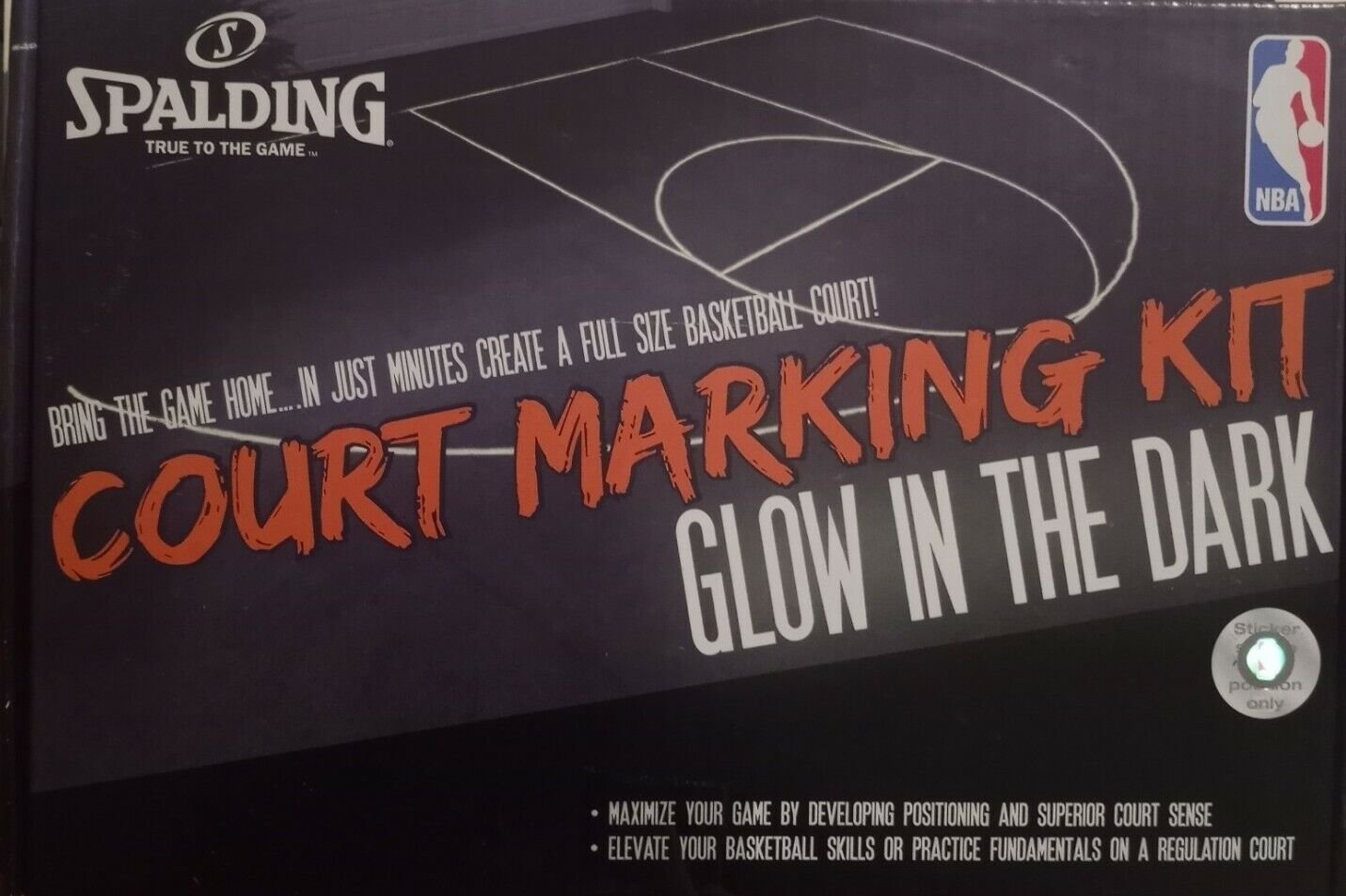 Spalding Create Full Size Basketball Court Glow in the Dark Marking