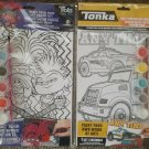Lot of 2 Paint Your Own 6" x 9" Art Board Sets - Trolls and Tonka Trucks