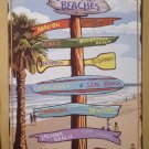 California - So. Cal. Beaches - Metal Hanging Wall Sign NEW