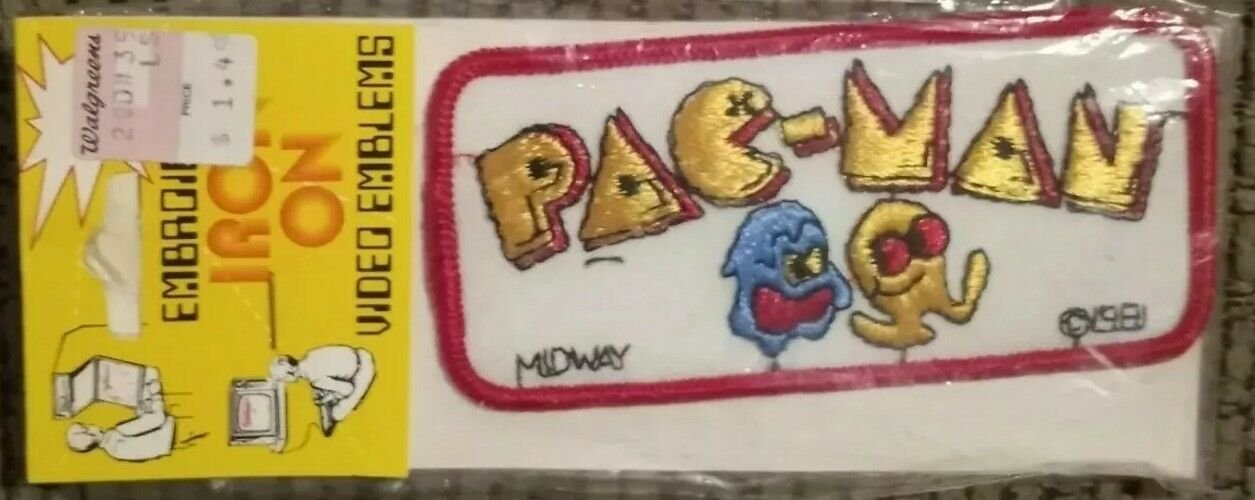 PacMan 1981 embroidered Iron on patch