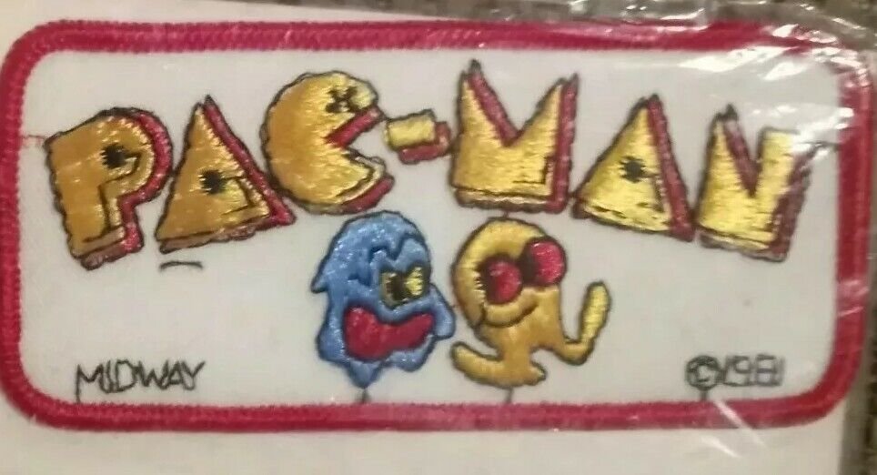 PacMan 1981 embroidered Iron on patch