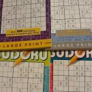 Lot of 4 Sudoku Puzzle Books - Assorted Large Print