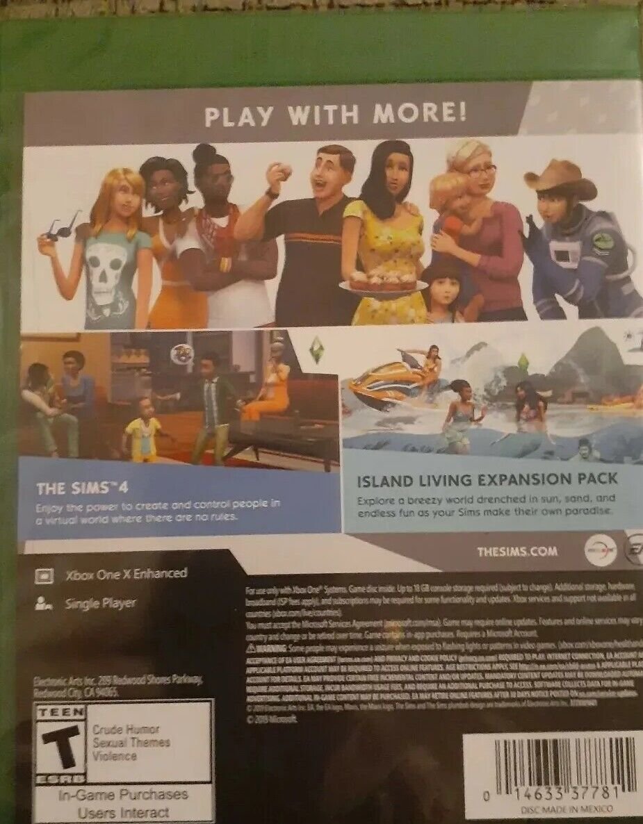 The Sims 4 Bundle Island Living Expansion Pack (Microsoft Xbox One, 2019)