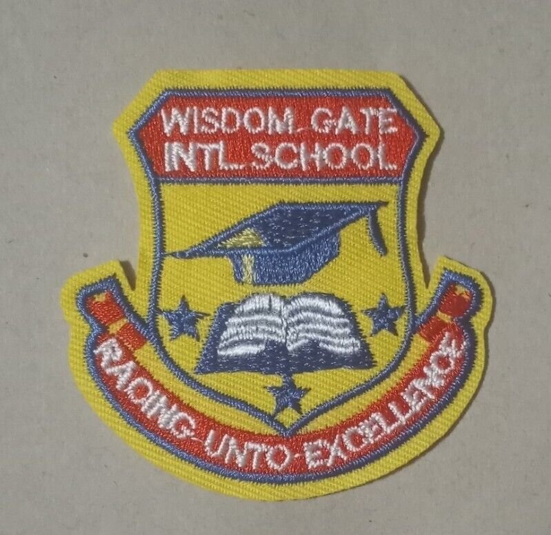 Wisdom Gate International School embroidered Iron on Patch