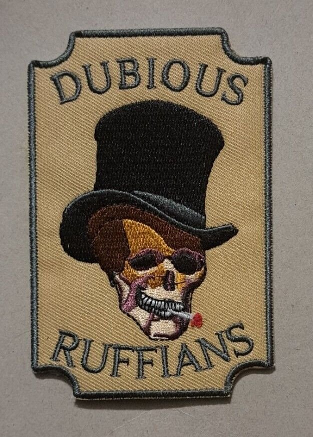 Dubious Ruffians embroidered Iron on patch